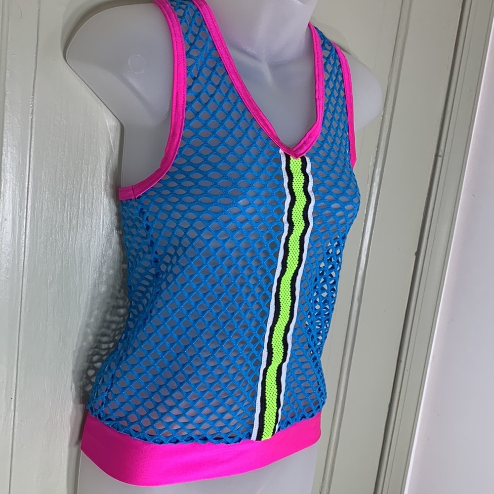 Wide Mesh Racer Back Tank - Picture 2 of 6
